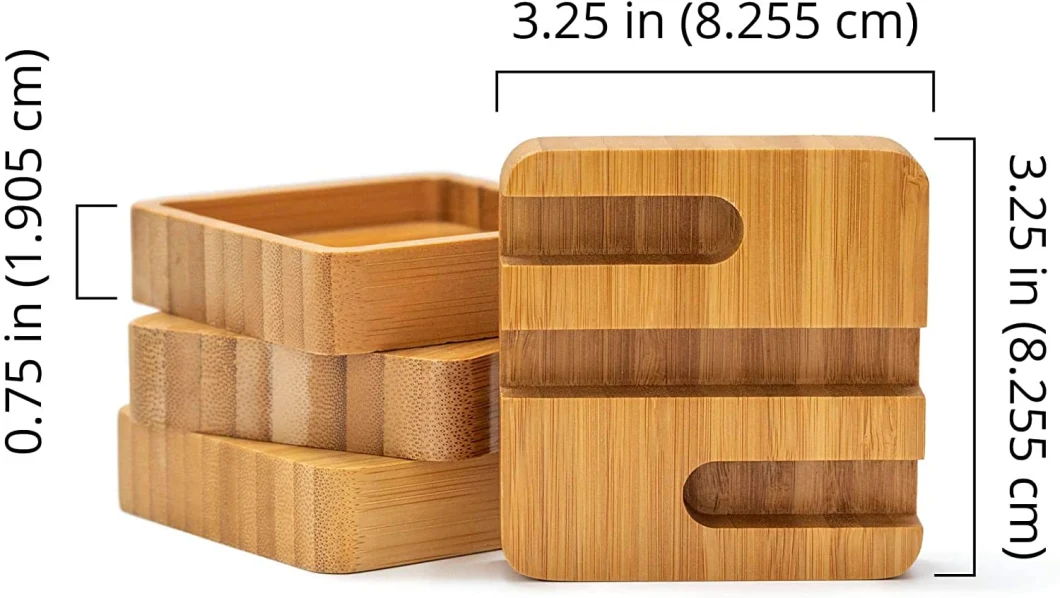 Multi-Use Bamboo Set, Bamboo Accessories or Pen Storage, Bamboo Wood Organizer for Office Supplies, Bamboo iPhone or Card Holder, Bamboo Desk Accessories