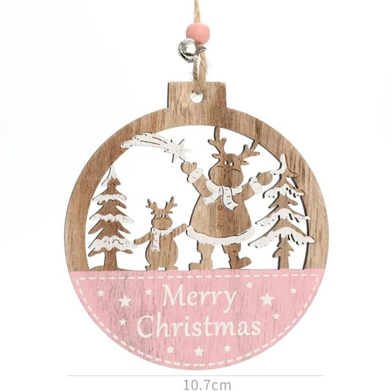 Wooden Crafts Creative Christmas Wood Pendant Home Decoration