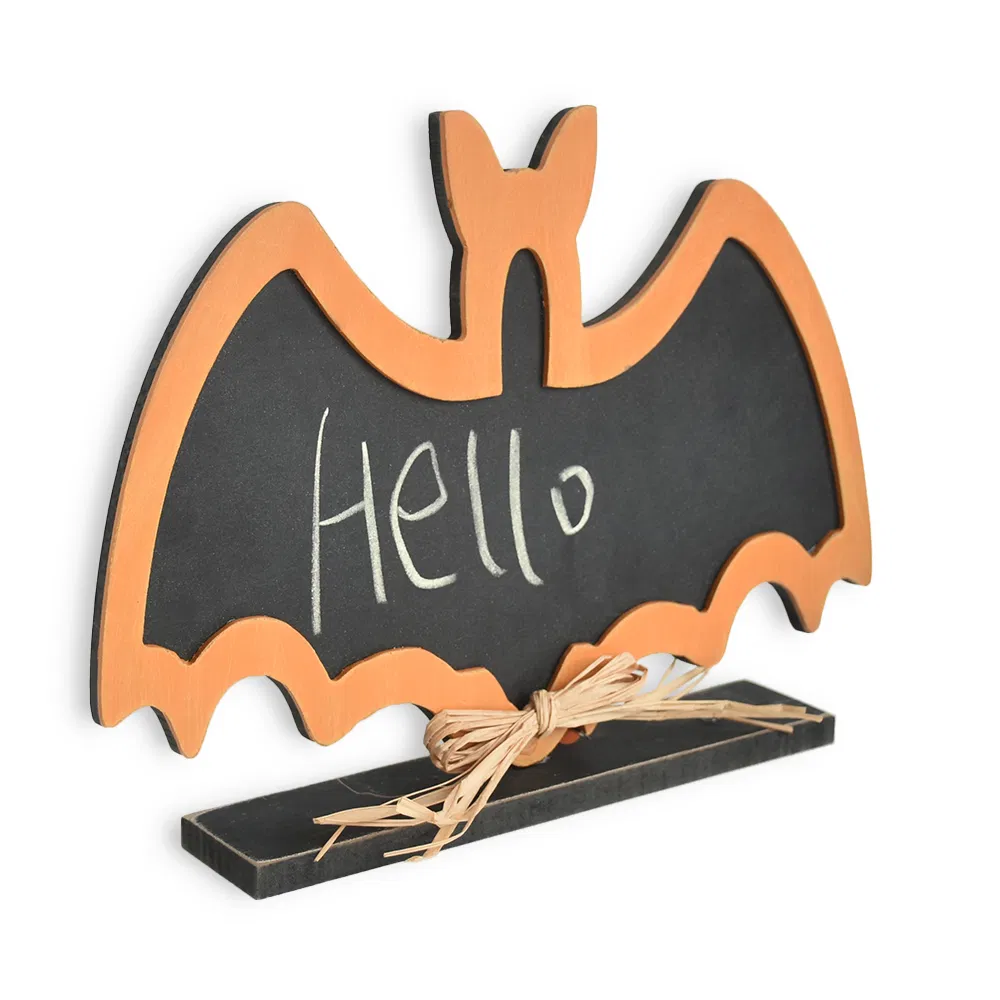 Decoração de mesa de madeira de Halloween, placa de tampo de mesa de madeira, decoração de Halloween