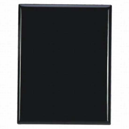 Placa de madeira com acabamento de piano preto econômico de 9 x 12 polegadas