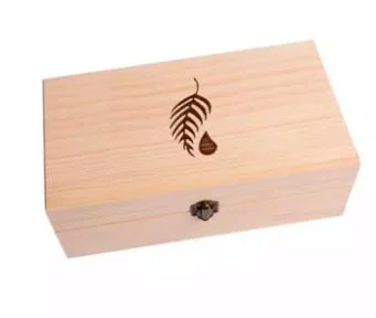Caixa de madeira portátil pequena para uso doméstico com óleo essencial Caixa de armazenamento de madeira maciça